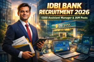 IDBI Bank Assistant Manager Recruitment 2026 – 1300 JAM Posts Apply Online