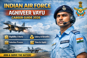 Apply for Indian Air Force Agniveer Vayu 2026. Get complete details on qualification, physical standards, exam pattern, salary & application process.